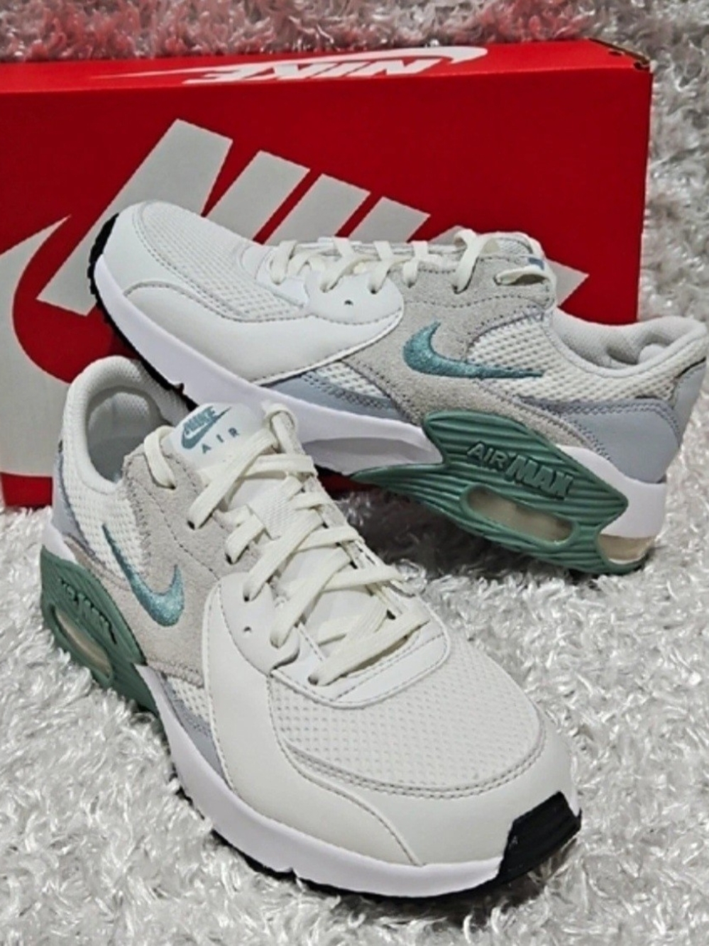 Nike Women’s Air Max Sneakers in White and Teal